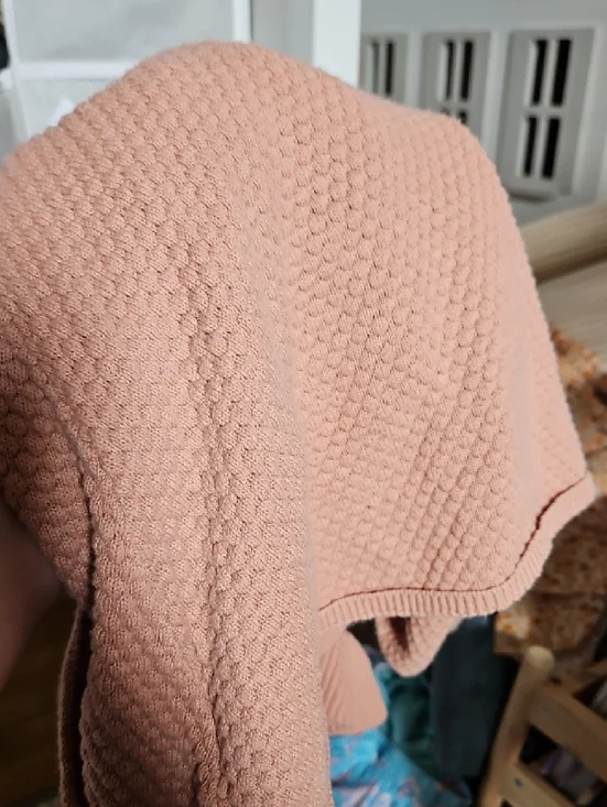 H&M Dusty Rose Ruffle Strap Knit Dress Pinafore - Picture 5 of 5